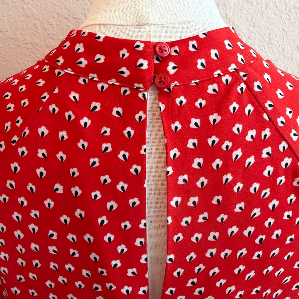 Banana Republic Red Long Sleeve Dress - Picture 4 of 5